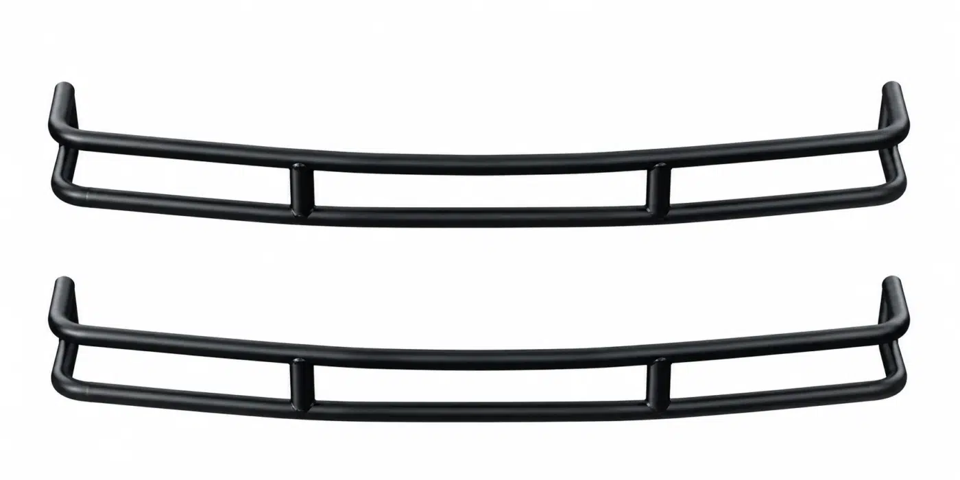 964 double-layer black bumper guard component photograph for electric go-karts; exact model compatibility to be confirmed