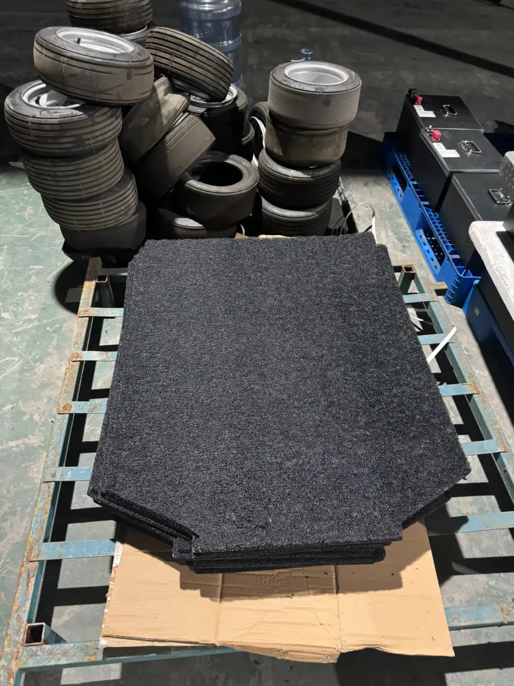 Floor mat component photograph for electric go-karts; exact model compatibility to be confirmed