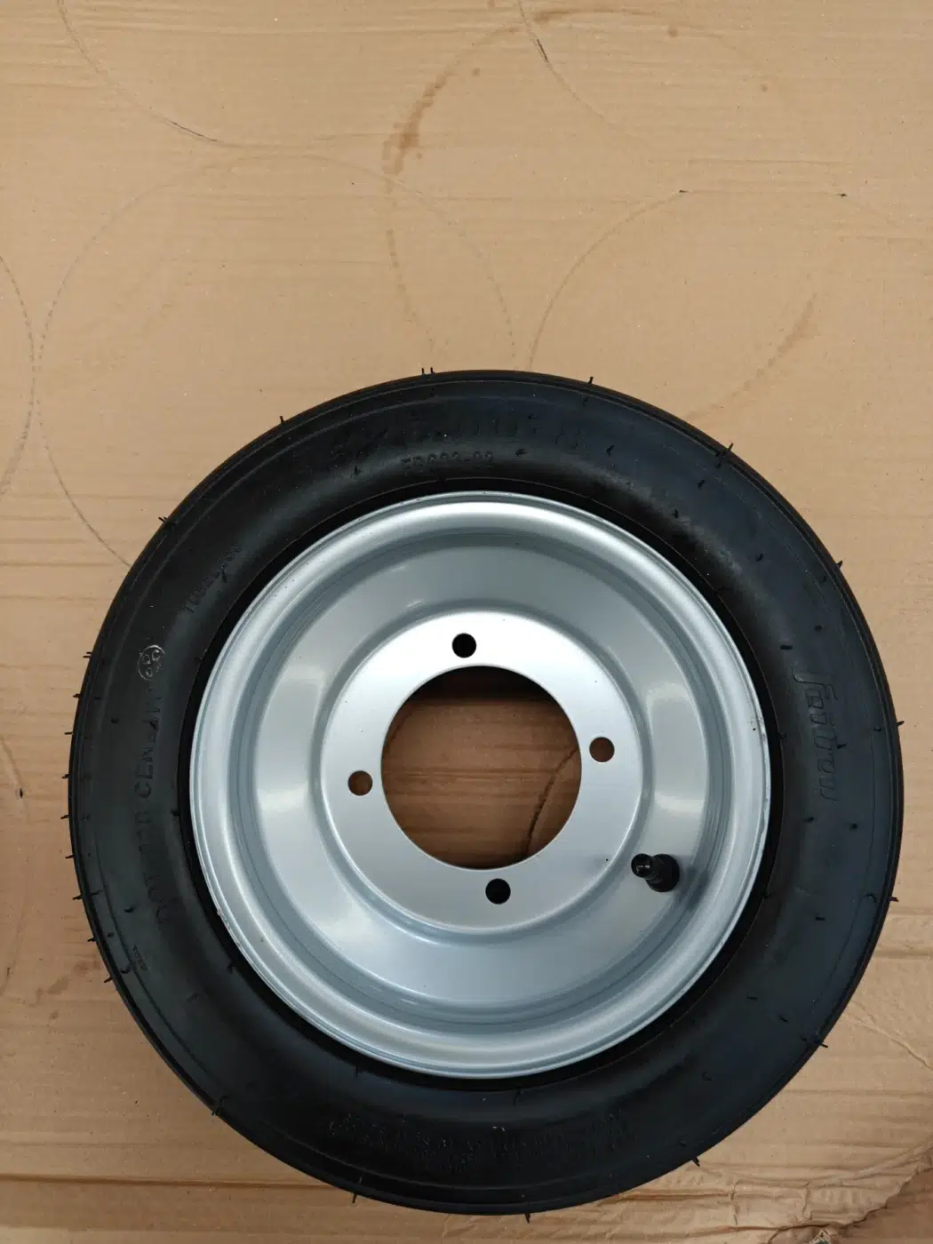 Go-kart tire, alternate view component photograph for electric go-karts; exact model compatibility to be confirmed