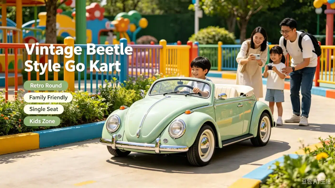 Vintage Beetle Style illustrative design concept