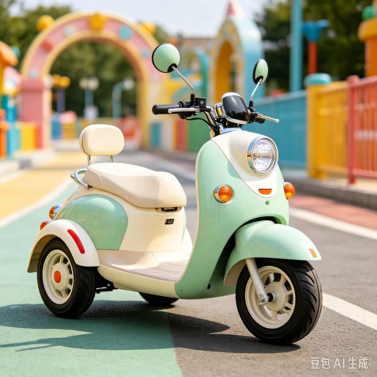 Land Amusement Motorcycles product image: mint retro scooter