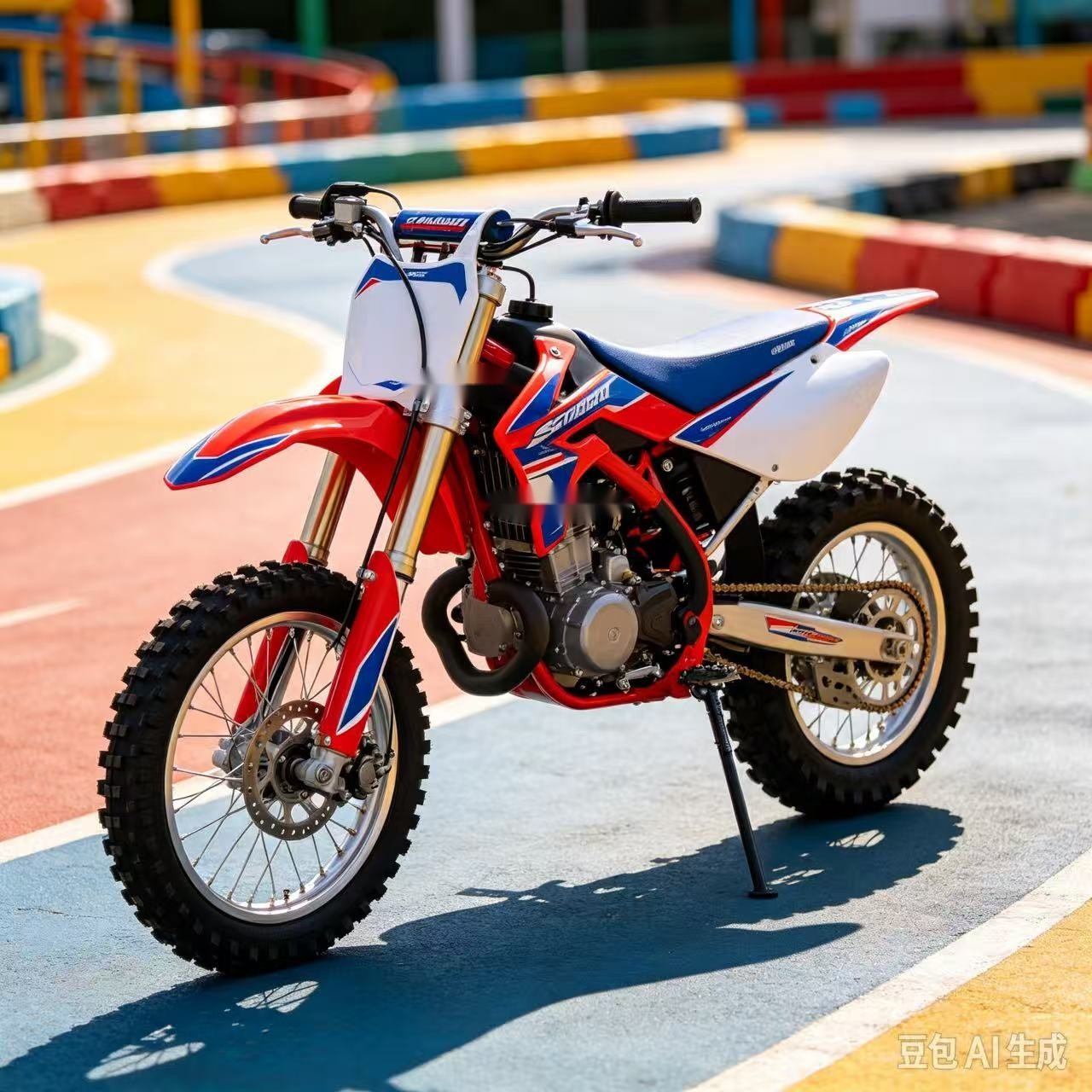 Land Amusement Motorcycles product image: red white offroad motorcycle