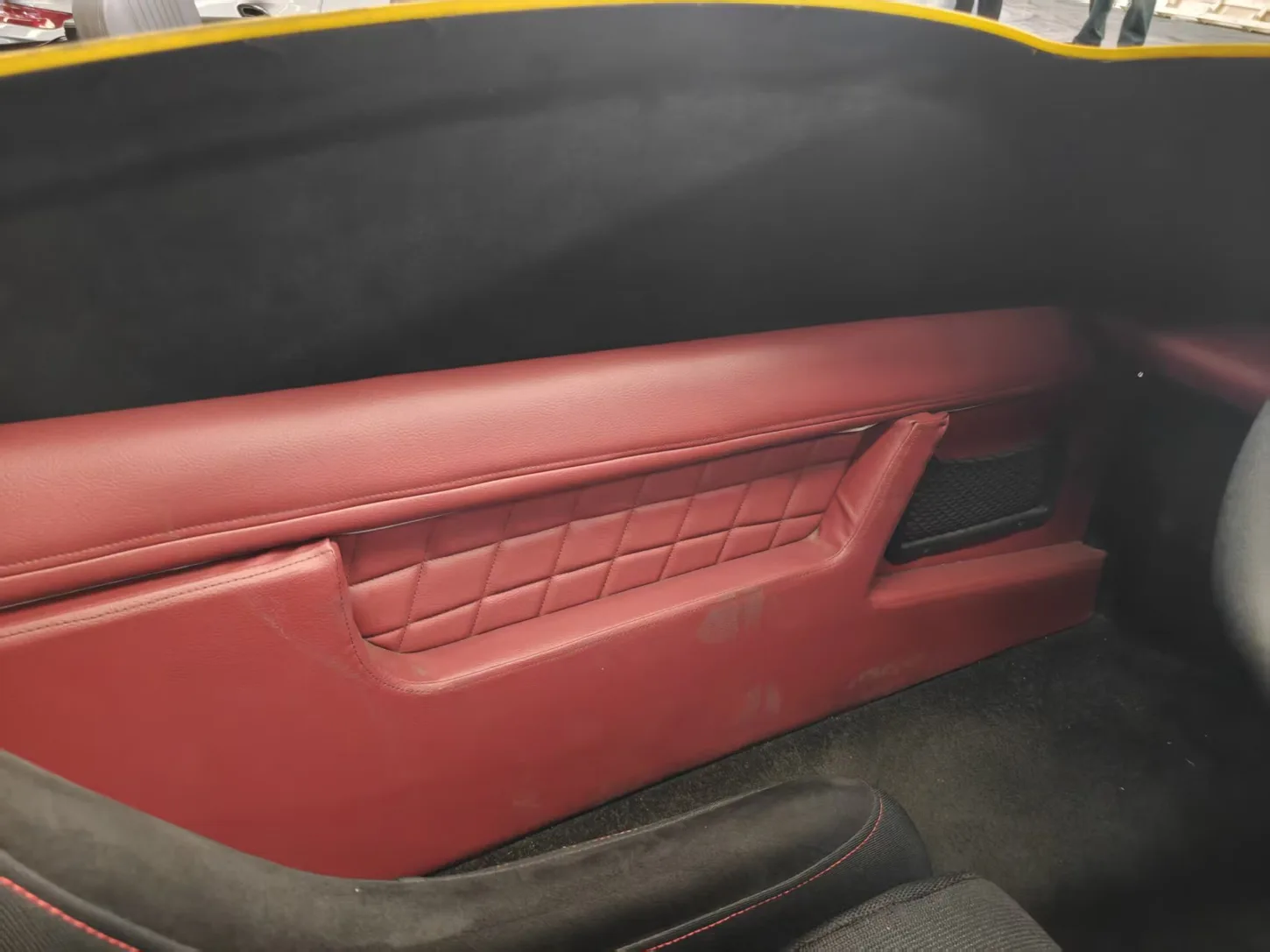 Burgundy custom leather interior